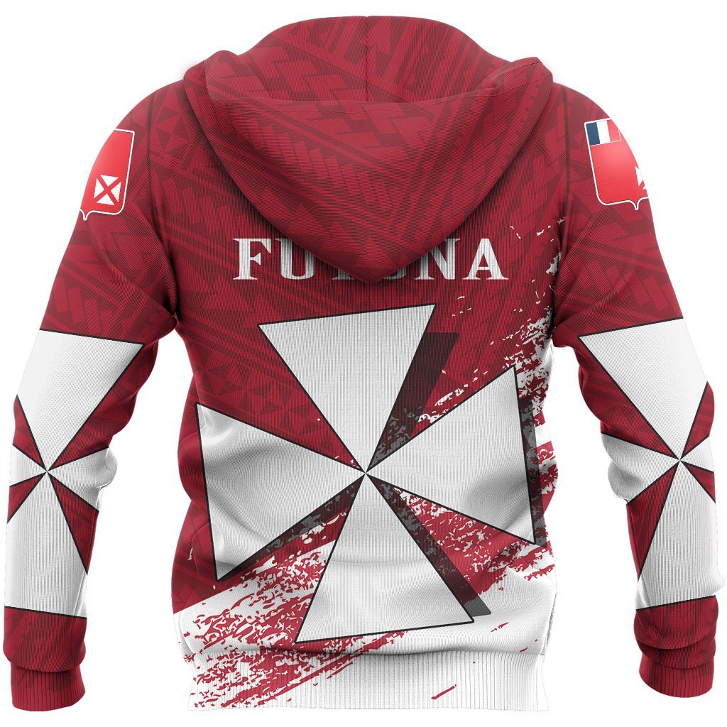Wallis and Futuna Hoodie Wallis and Futuna Coat of Arms Special Red - Polynesian Pride