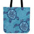 Turtle Plumeria Tote Bag Tote Bag One Size Blue - Polynesian Pride