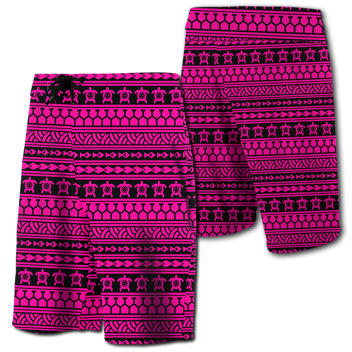 Hawaii Polynesian Tattoo Tribal Board Shorts Pink Men Pink - Polynesian Pride