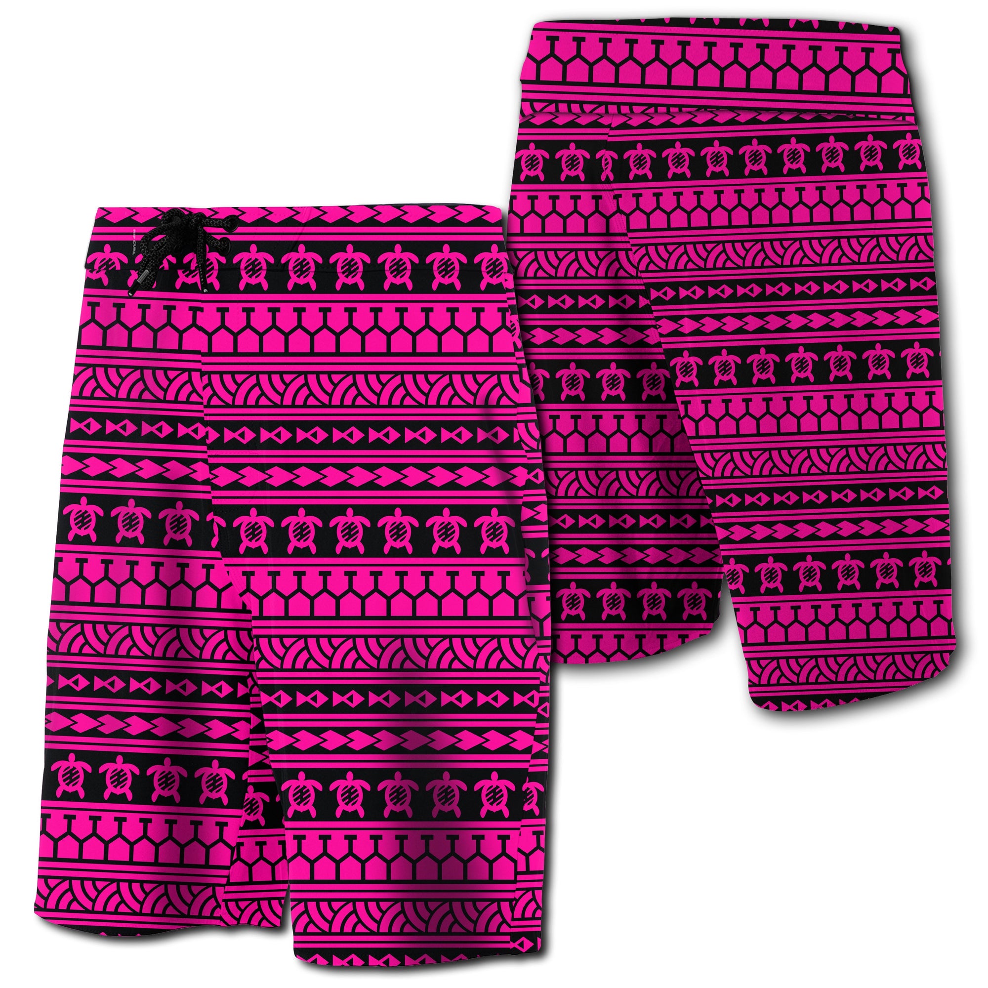 Hawaii Polynesian Tattoo Tribal Board Shorts Pink Men Pink - Polynesian Pride