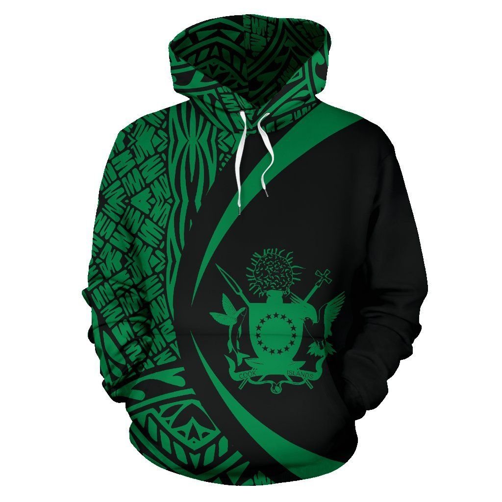Cook Islands Polynesian Hoodie Circle Style 03 Unisex White - Polynesian Pride