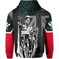 Polynesian Pride Hoodie Hawaii King Flag Polynesian Hoodie Turquoise - Polynesian Pride
