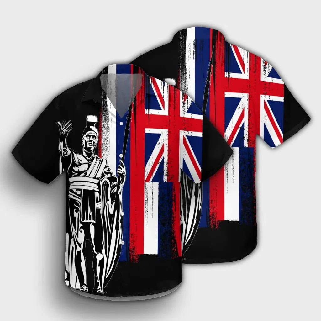 Polynesian Pride Shirt - Hawaiian - Hawaii King Flag Hawaiian Shirt - Polynesian Pride