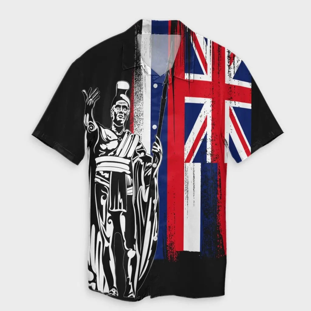 Polynesian Pride Shirt - Hawaiian - Hawaii King Flag Hawaiian Shirt - Polynesian Pride