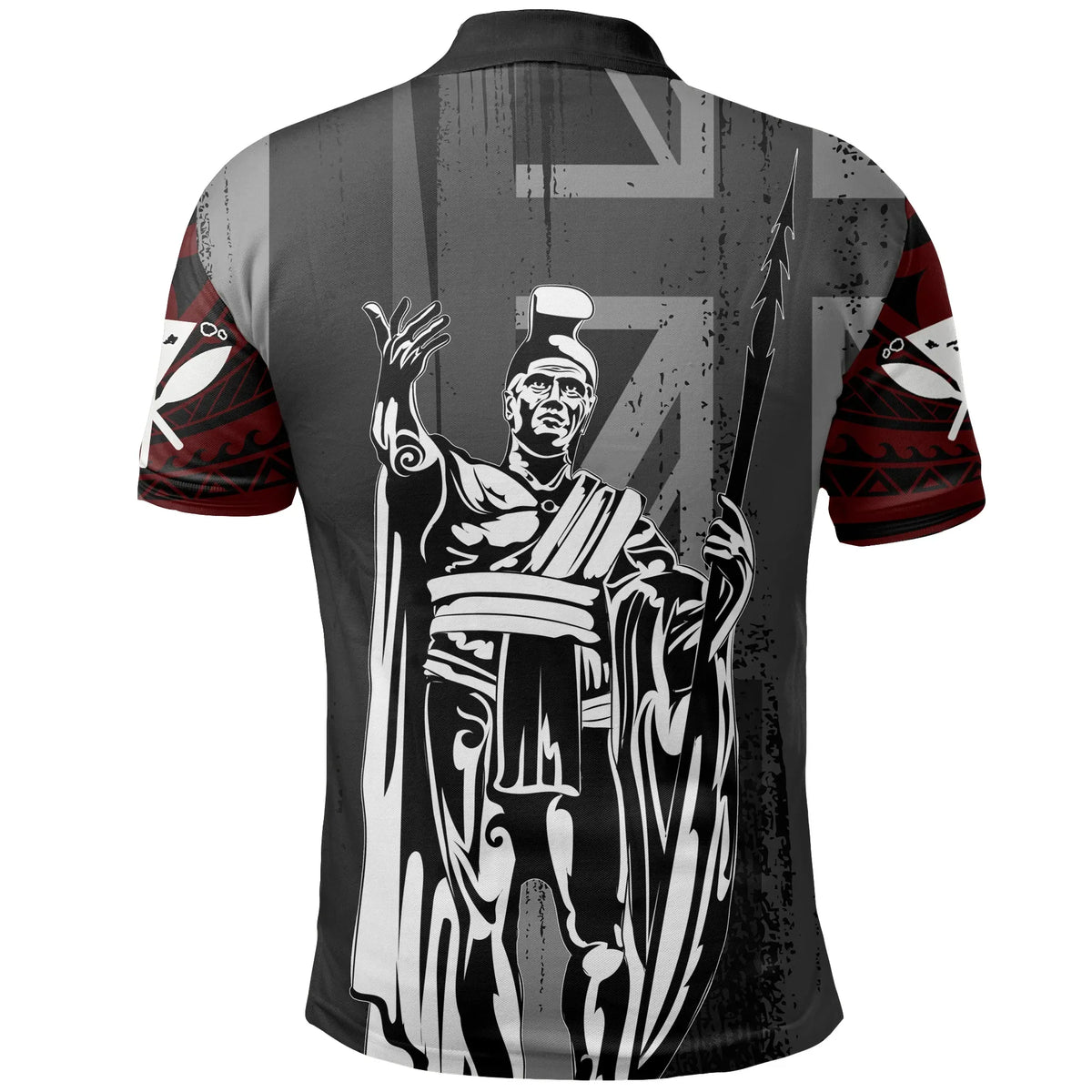 Polynesian Pride Shirt Hawaii King Flag Polynesian Polo Shirt Red - Polynesian Pride