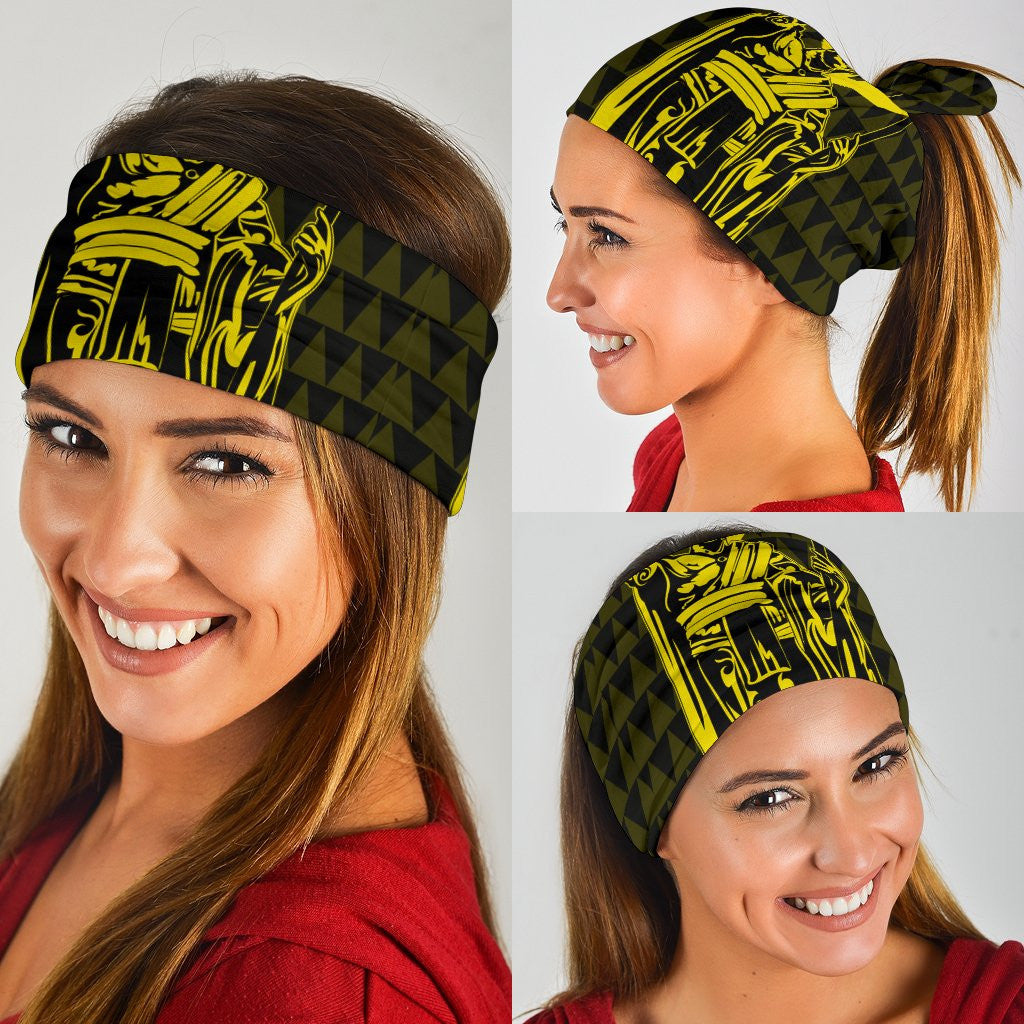 Polynesian Pride Bandana - Hawaii King Kanaka Kakau Bandana 3 - Pack - Yellow - Polynesian Pride