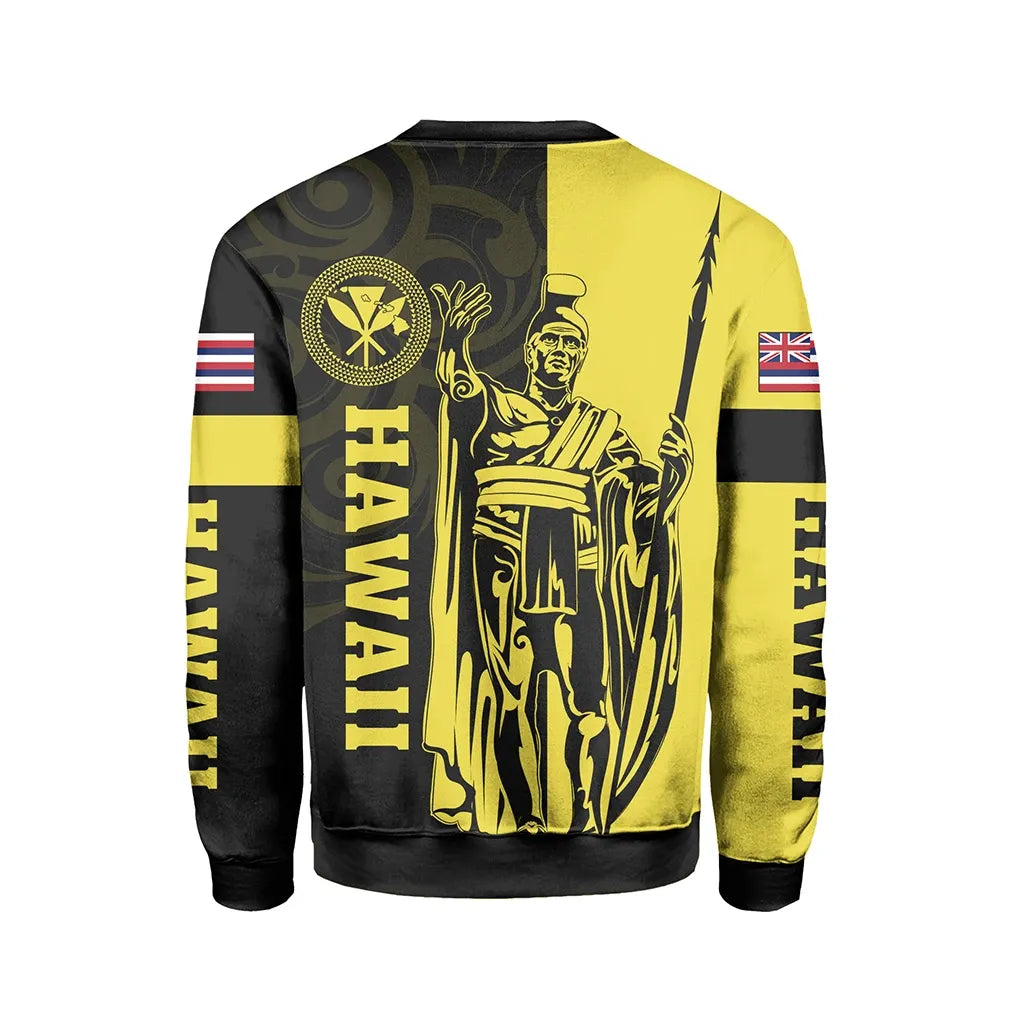 Polynesian Pride Shirt - Hawaii King Polynesian Sweatshirt - Lawla Style Yellow - Polynesian Pride