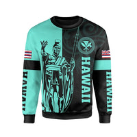 Polynesian Pride Shirt - Hawaii King Polynesian Sweatshirt - Lawla Style Turquoise - Polynesian Pride