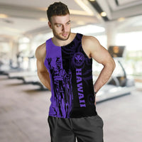 Polynesian Pride Clothing - Hawaii King Polynesian Men's Tank Top - Lawla Style Purple - Polynesian Pride