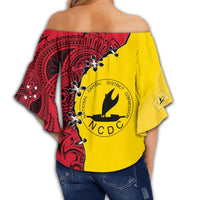 Polynesian Pride Clothing - NCD PNG Suture Style Women's Off Shoulder Wrap Waist Top - Polynesian Pride