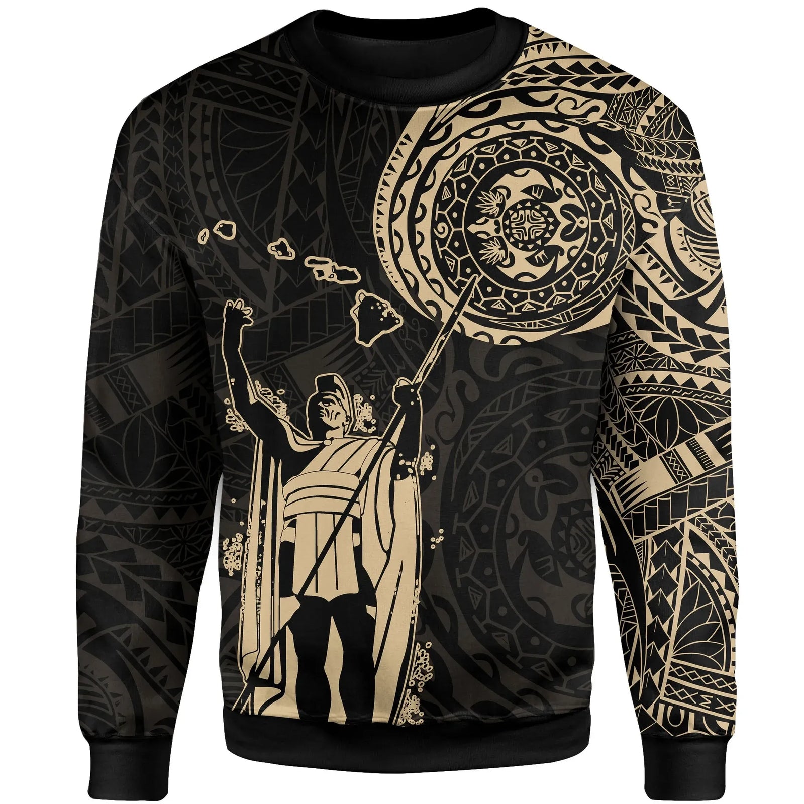 Polynesian Pride Clothing - Sweatshirt Hawaii King Kanaka Maoli - Tattoo Style - Polynesian Pride