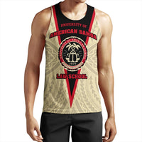 Samoan Clothing - American Samoa Law School Tank Top Male Beige - Polynesian Pride