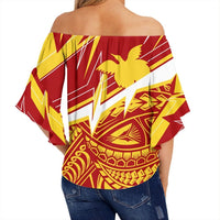Polynesian Pride Papua New Guinea Clothing - PNG 2021 Off Shoulder Wrap Waist Top - Polynesian Pride