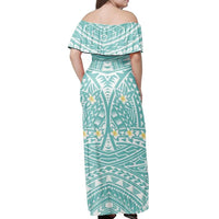 Polynesian Pride Dress - Polynesian Little Plumeria Off Shoulder Long Dress - Polynesian Pride