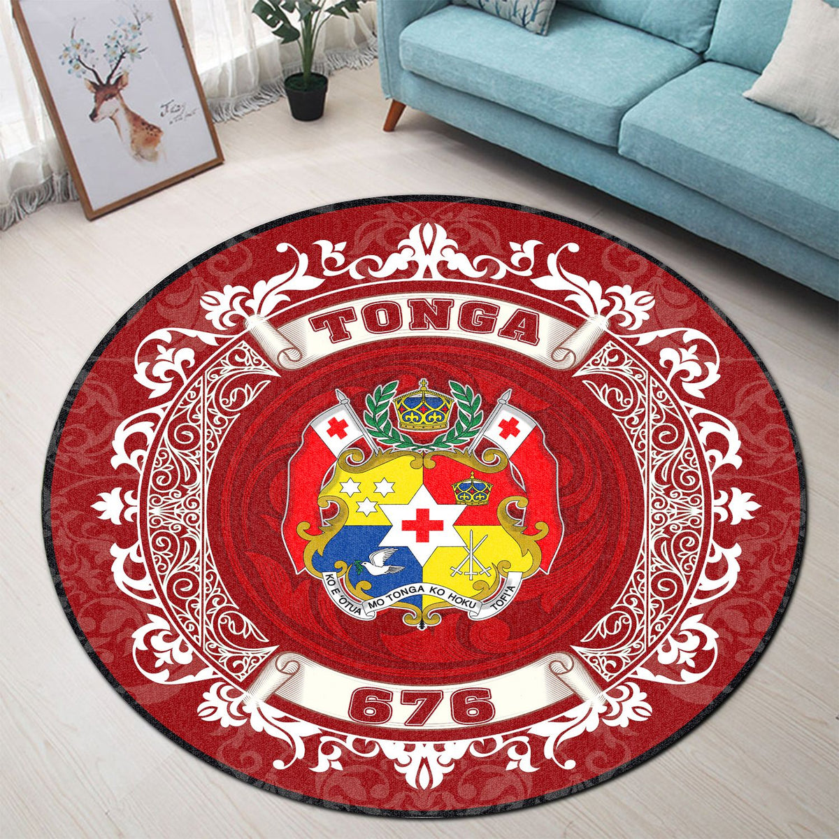 Polynesian Pride Home Set - Home Tonga Round Carpet - Polynesian Pride