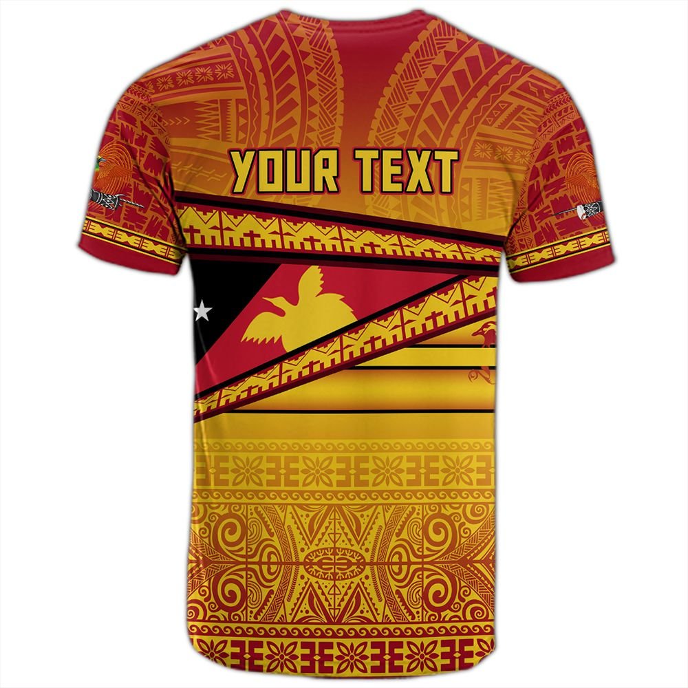 Polynesian Pride T Shirt Personalize Papua New Guinea T Shirt Flag Tapa Pattern Stronic Style - Polynesian Pride