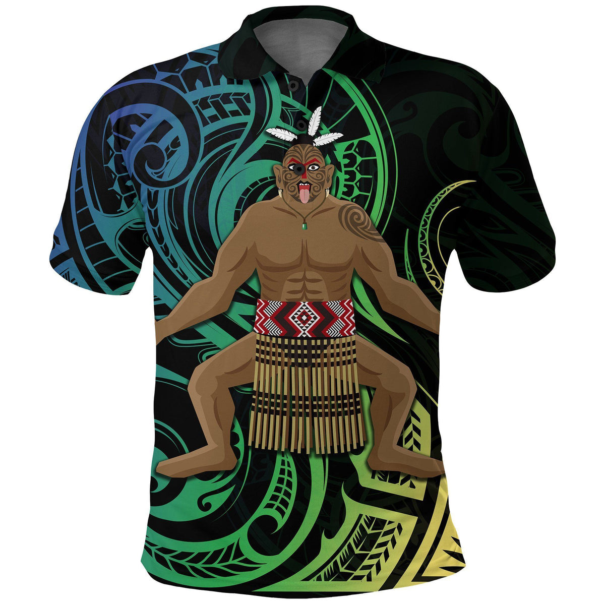 Polynesian Pride Apparel New Zealand Maori Polo Shirt Traditional Haka - Polynesian Pride