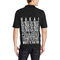 Polynesian Pride Apparel Rugby Haka Black Polo Shirt - Polynesian Pride