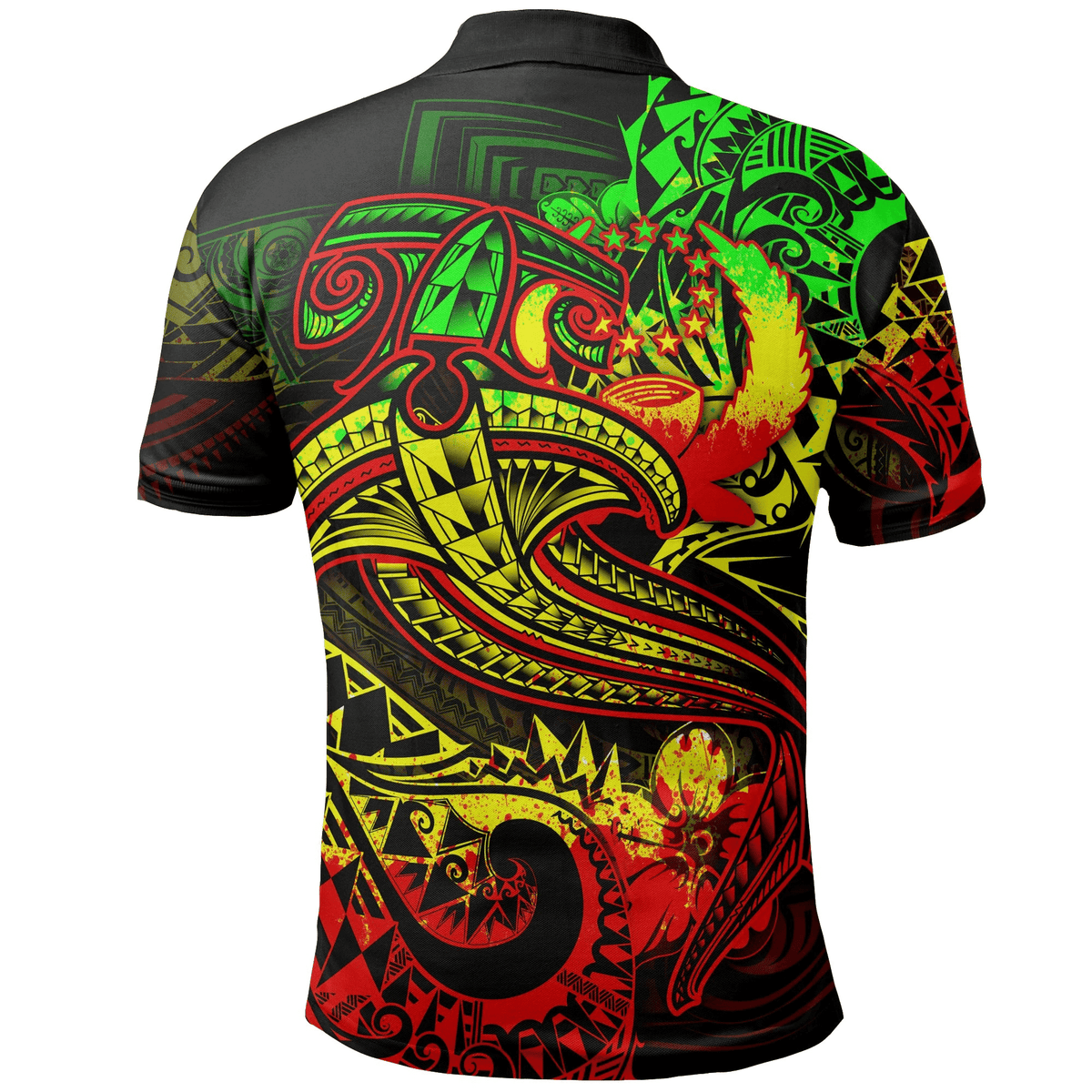 Polynesian Pride Apparel Pohnpei Polo Shirt Reggae Shark Polynesian Tattoo - Polynesian Pride