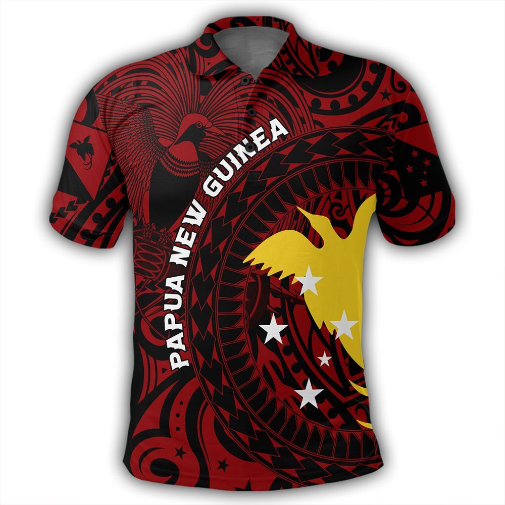 Polynesian Pride Apparel Papua New Guinea Polo Shirt Papua New Ghini Nesian Style Polo Shirt Unisex Red - Polynesian Pride