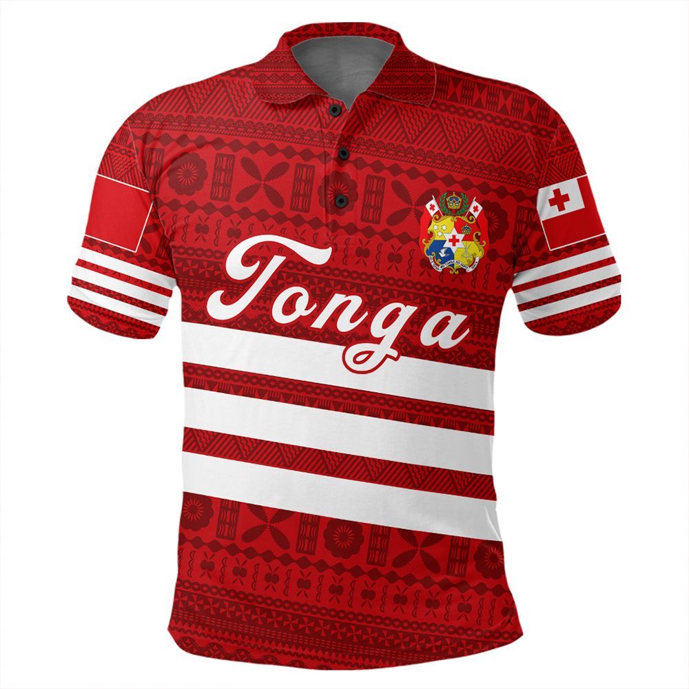 Polynesian Pride Apparel Polo Shirt Personalize Tonga Tapa Polo Shirt Sport Style - Polynesian Pride
