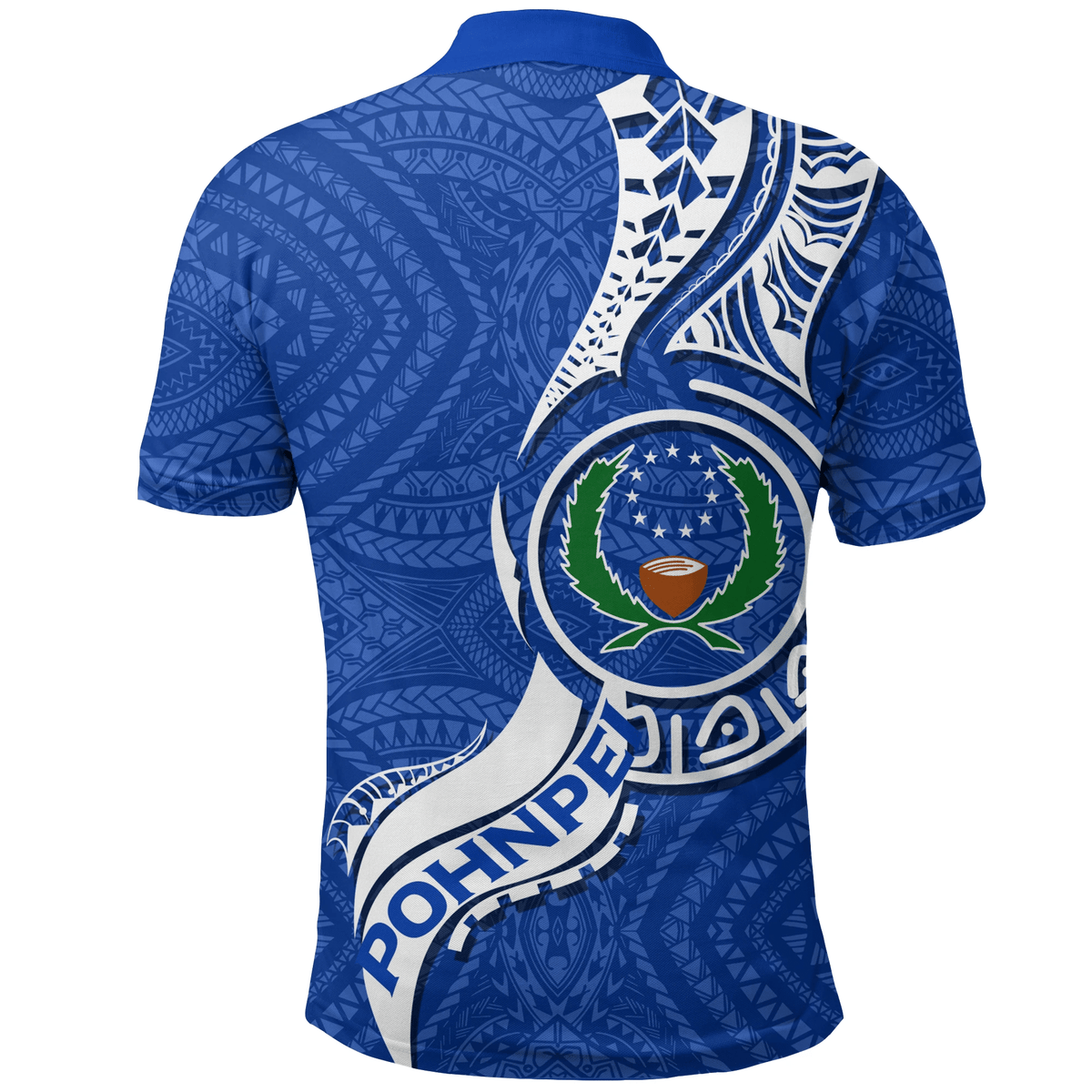 Polynesian Pride Apparel Pohnpei Polo Shirt Micronesia Pride Blue - Polynesian Pride