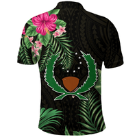 Polynesian Pride Apparel Pohnpei Micronesia Gold Polo Shirt Tropical Flowers - Polynesian Pride