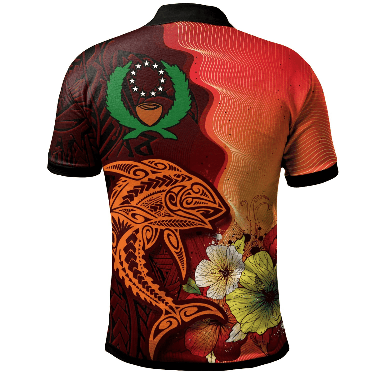 Polynesian Pride Apparel Pohnpei Polo Shirt Tribal Tuna Fish - Polynesian Pride