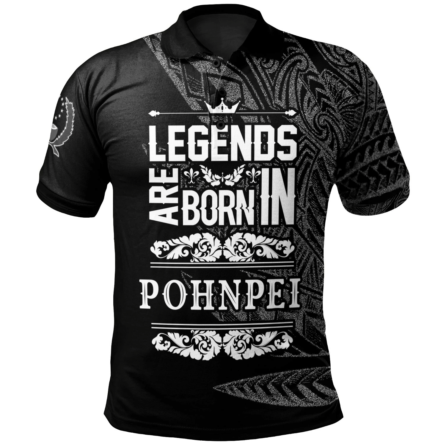 Polynesian Pride Apparel Pohnpei State Polo Shirt Legends Are Born In White Color Unisex White - Polynesian Pride