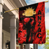 Polynesian Pride Flag - Anzac Day Soldier Silhouette Remembrance Flag - Polynesian Pride