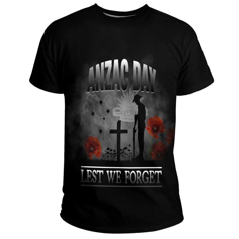 Polynesian Pride Clothing Anzac Day Remember Australia & New Zealand T shirt - Polynesian Pride