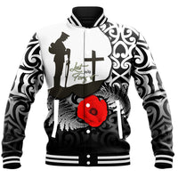 Polynesian Pride Clothing - Anzac Day Poppy Remembrance Baseball Jacket - Polynesian Pride