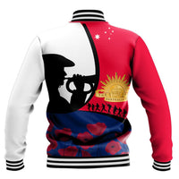 Polynesian Pride Clothing - Australia Anzac Day Soldier Blowing Trumpet Baseball Jacket - Polynesian Pride