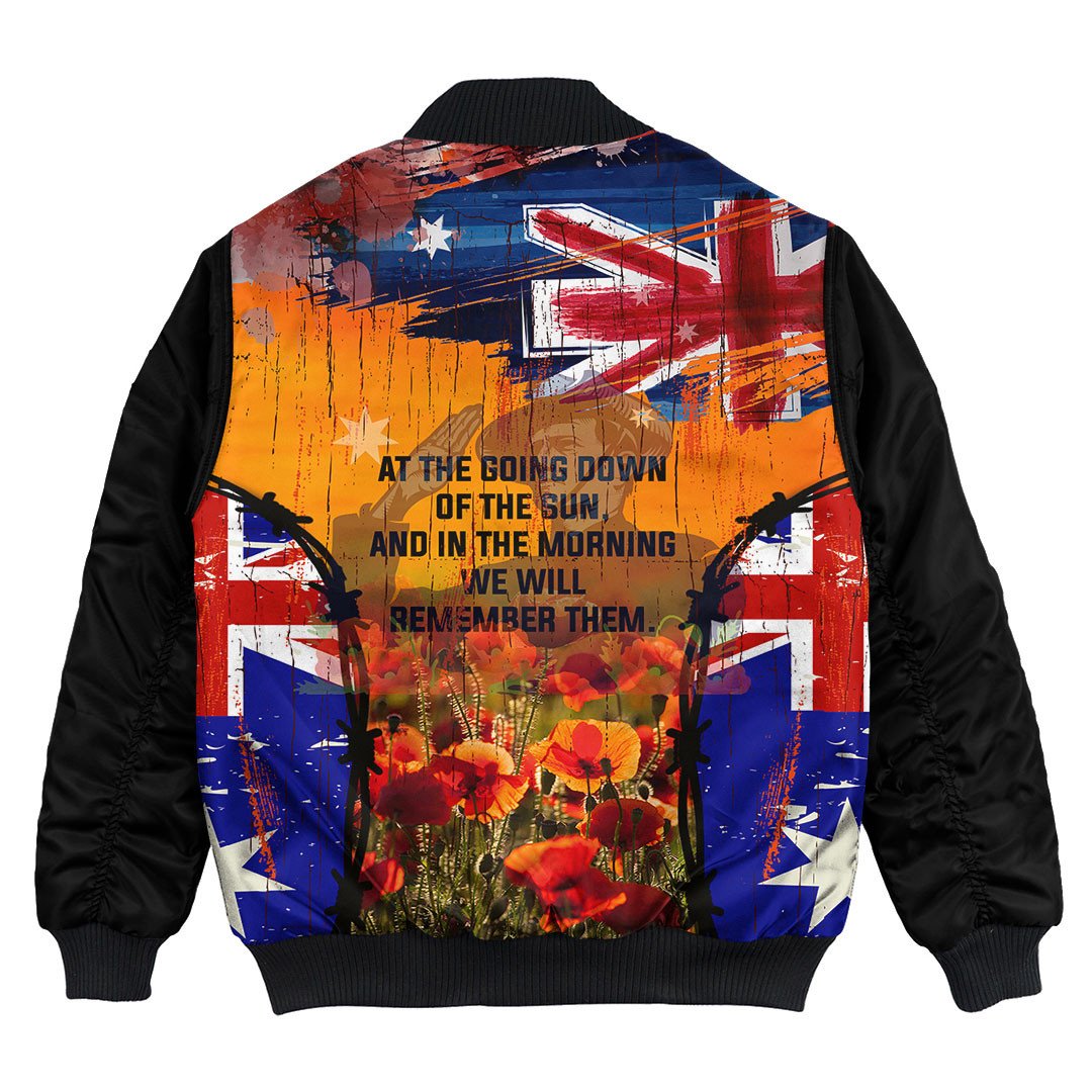 Polynesian Pride Clothing - Anzac Day World War II Commemoration 39 - 45 Bomber Jacket - Polynesian Pride