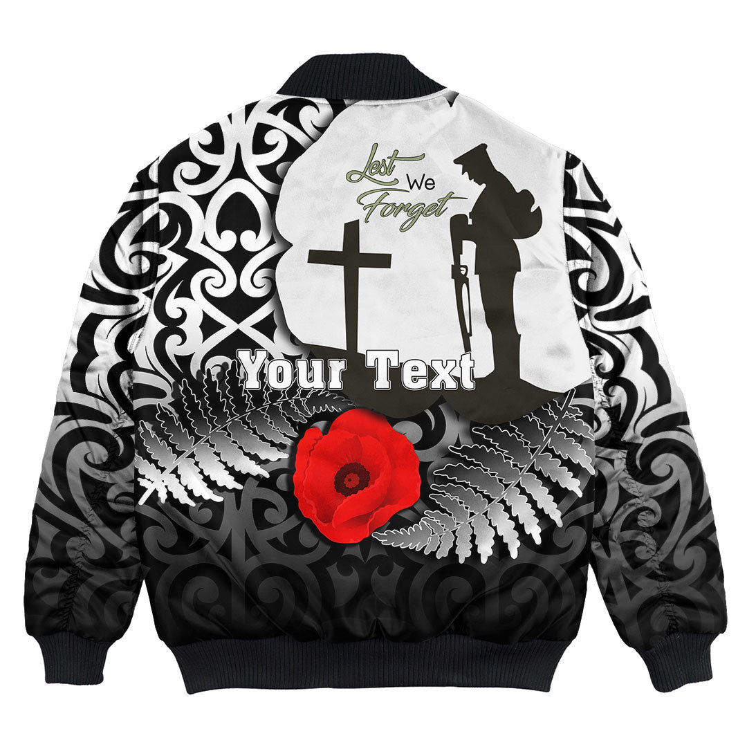 Polynesian Pride Clothing - (Custom) Anzac Day Poppy Remembrance Bomber Jacket - Polynesian Pride