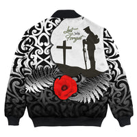 Polynesian Pride Clothing - Anzac Day Poppy Remembrance Bomber Jacket - Polynesian Pride
