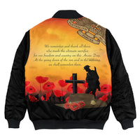 Polynesian Pride Clothing - Anzac Day We Shall Remember Them Bomber Jacket - Polynesian Pride
