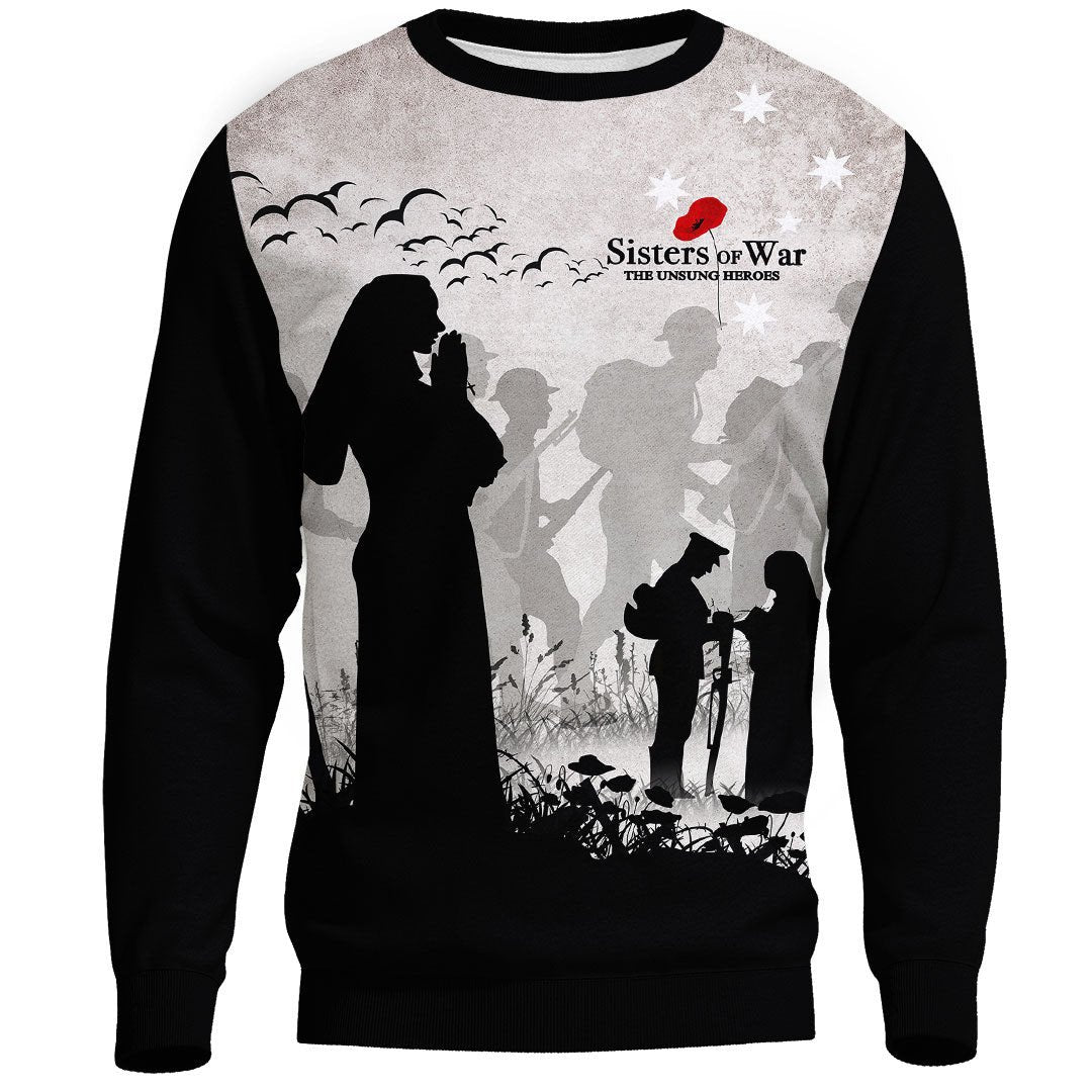 Polynesian Pride Clothing - Anzac Day Sisters of War The Unsung Heroes.Sweatshirt - Polynesian Pride
