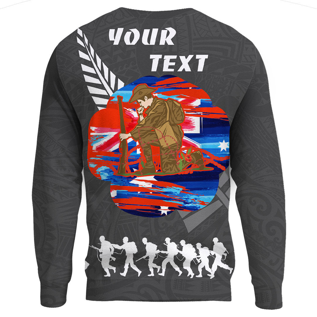 Polynesian Pride Clothing - (Custom) New Zealand Anzac Red Poopy.Sweatshirt - Polynesian Pride
