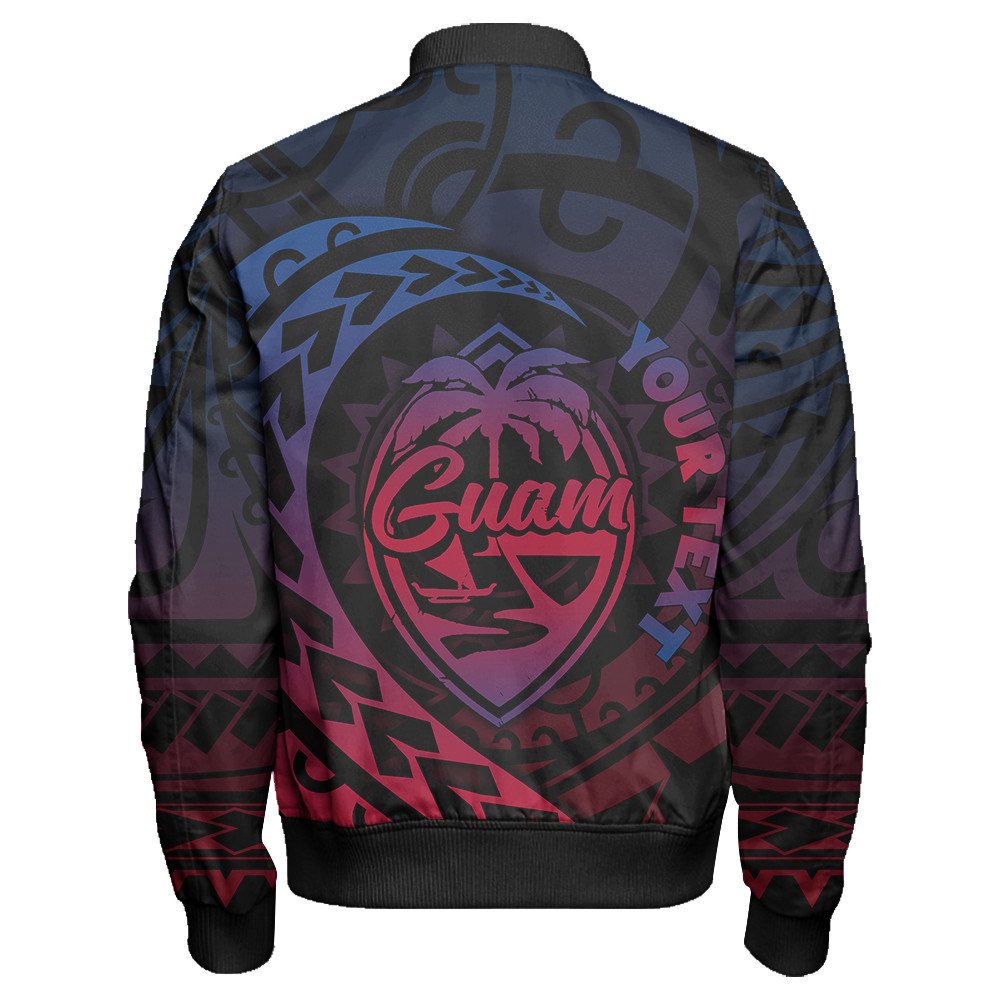 Polynesian Pride Jacket - Guam Rising Style Sleeve Zip Bomber Jacket LT10 - Polynesian Pride