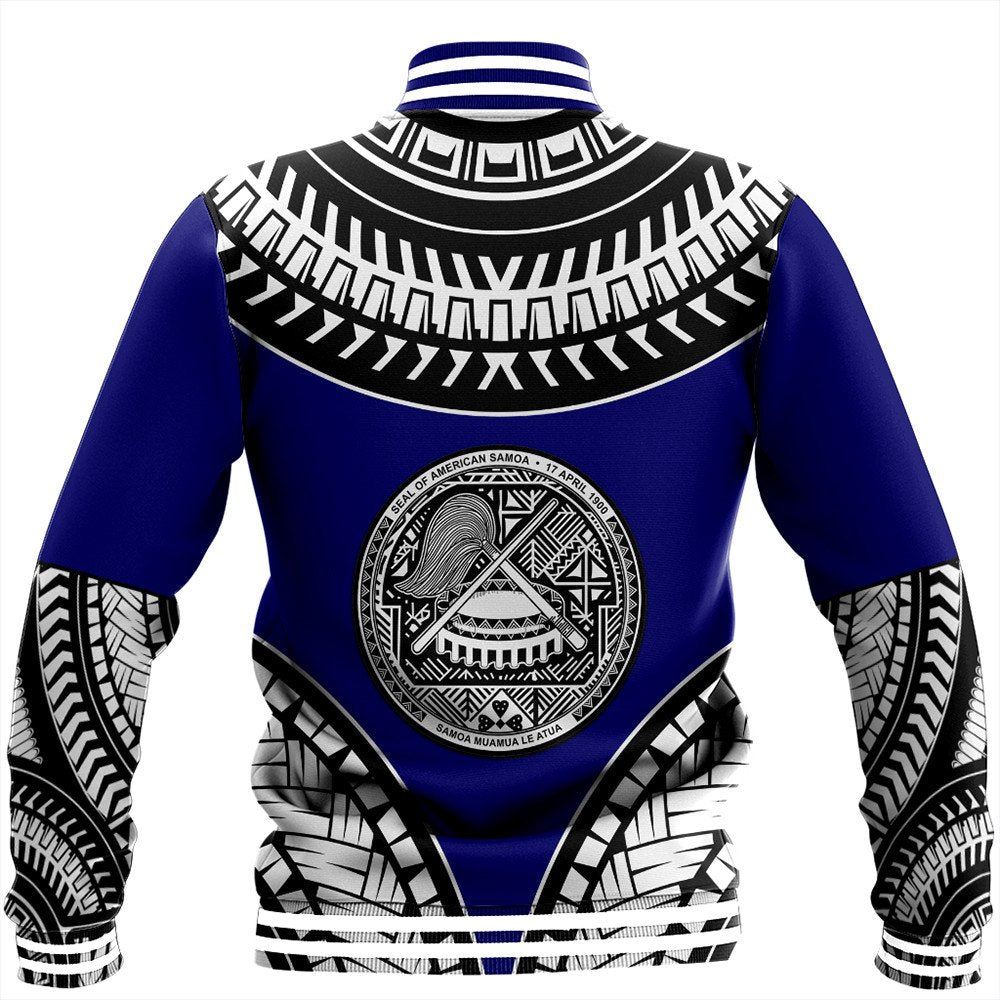 Polynesian Pride Jacket - American Samoa Tattoo Chief Baseball Jacket LT10 - Polynesian Pride
