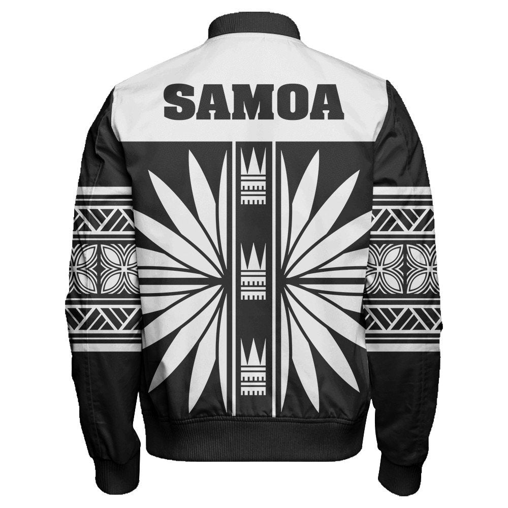 Polynesian Pride Jacket - Samoa Black Saturday Sleeve Zip Bomber Jacket LT10 - Polynesian Pride