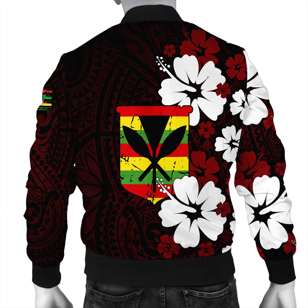 Polynesian Pride Jacket - Hawaii Kanaka Hibiscus Style Bomber Jacket LT10 - Polynesian Pride