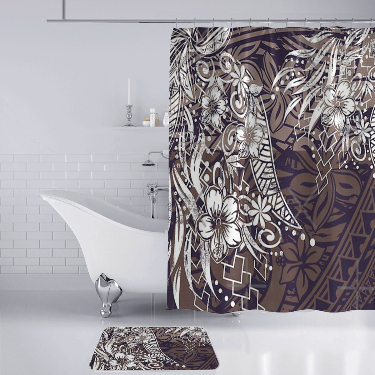 Polynesian Home Set - Polynesian Tribal Tapa Threads Bathroom Set LT10 - Polynesian Pride