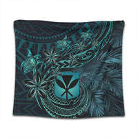 Polynesian Pride Home Decor - Hawaii Kanaka Maoli Turquoise Tiare Honu Tapestry LT10 - Polynesian Pride