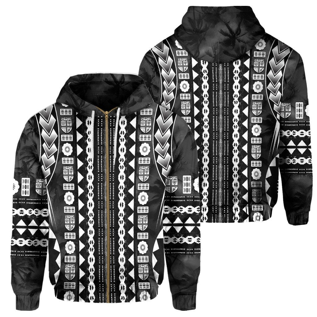 Polynesian Pride Hoodie Fiji Masiterpiece Coconut Tree Zip Hoodie LT10 - Polynesian Pride