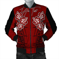 Polynesian Pride Jacket - Personalized Hawaii Spearhead Hibiscus Polynesian Bomber Jacket LT10 - Polynesian Pride