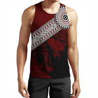 Polynesian Pride Tank Top - Fiji Masa Paint Style Tank Top LT10 Red - Polynesian Pride