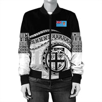 Polynesian Pride Jacket - Fiji Rugby Concept Bomber Jacket LT10 Unisex Black - Polynesian Pride