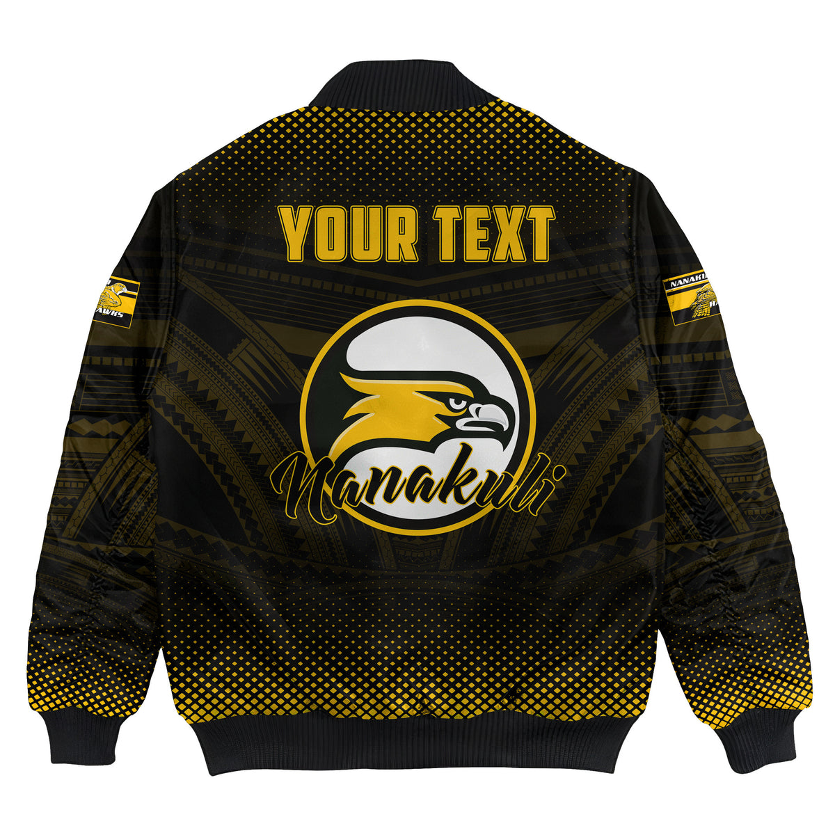 Polynesian Pride Jacket - Personalized Hawaii Class Of Nanakuli Golden Hawks Bomber Jacket LT10 - Polynesian Pride